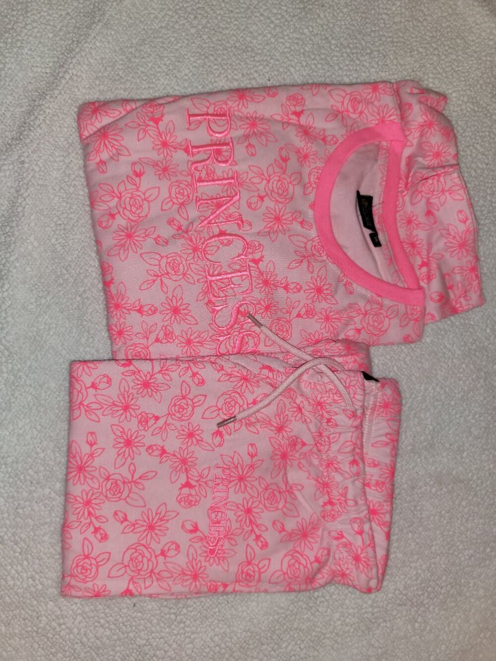 NWOT- Pink Girl's Floral Lounge Set